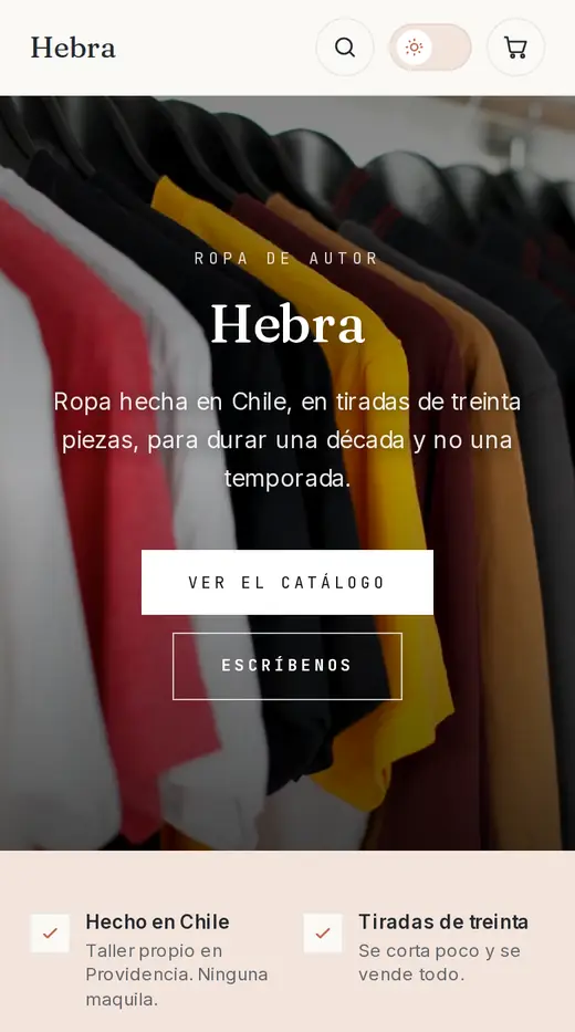 Plantilla Boutique con un negocio de ejemplo